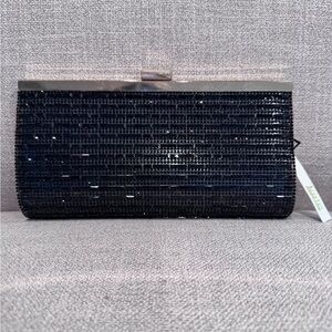 Kate Landry Elegant Black Evening Clutch
